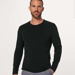 Lululemon 5 Year Basic Long Sleeve Crewneck Tee Cotton Stretch Men's XL Black